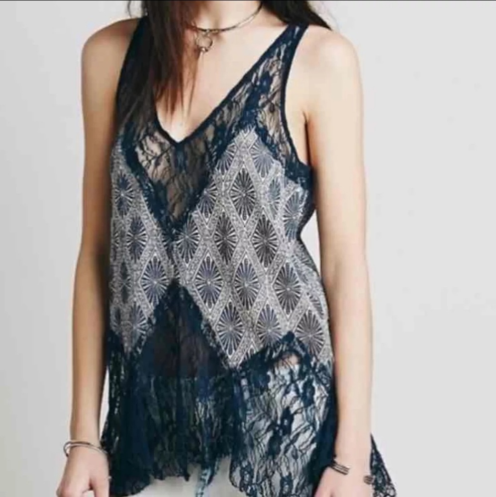Free people lace tank top