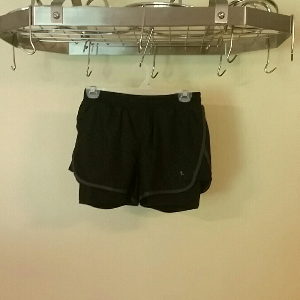 Gym shorts with spandex built it