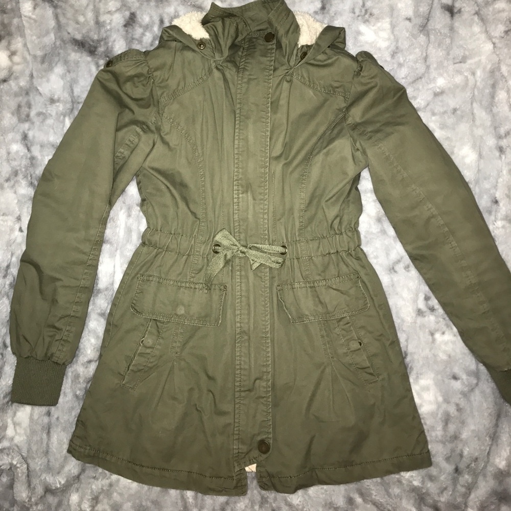 Army green utility coat