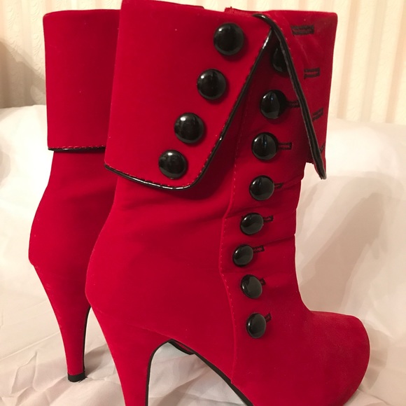 💥Red Women's Ankle Boots💥 - Picture 2 of 7