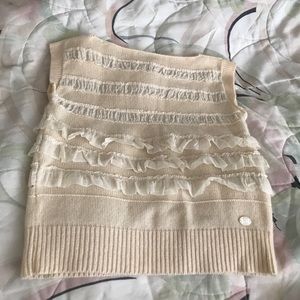 Chanel cream cashmere top vest