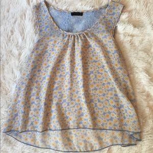 Daisy print crop top tank top🌼