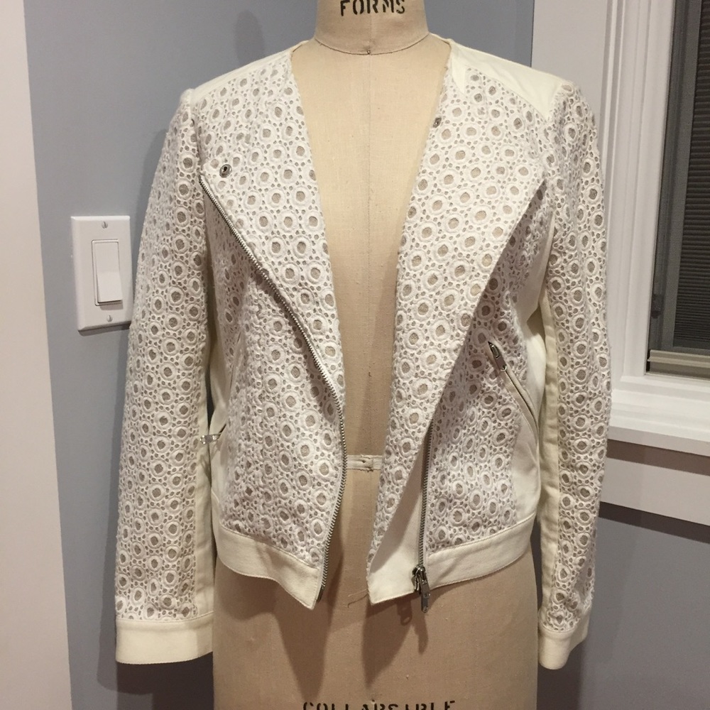 Club Monaco Casey Lace Moto Jacket size 8