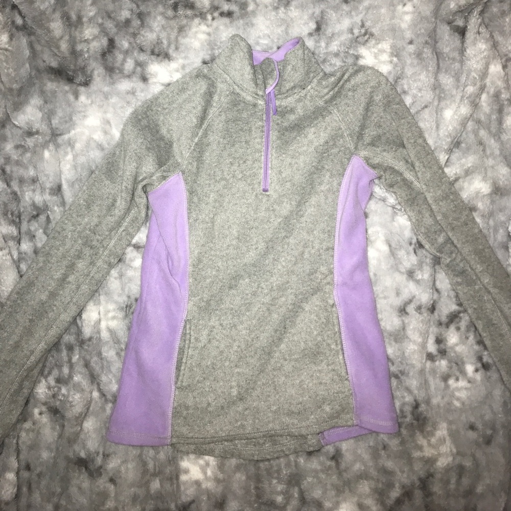 Grey and purple pull over