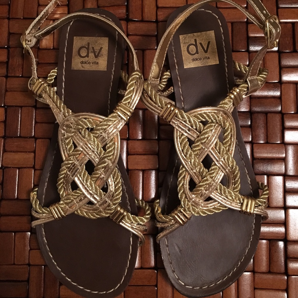 🆕 Dolce Vita Gold Rope Sandals
