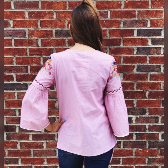 Embroidered Peasant Top - Picture 2 of 4