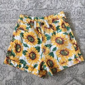 sunflower high waisted shorts