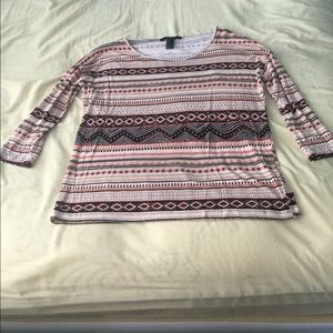 S Long sleeve tribal print tee from forever 21