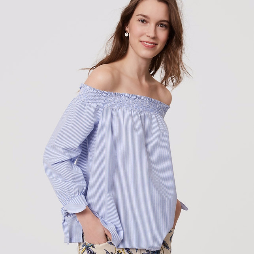 Striped Off the Shoulder Blouse