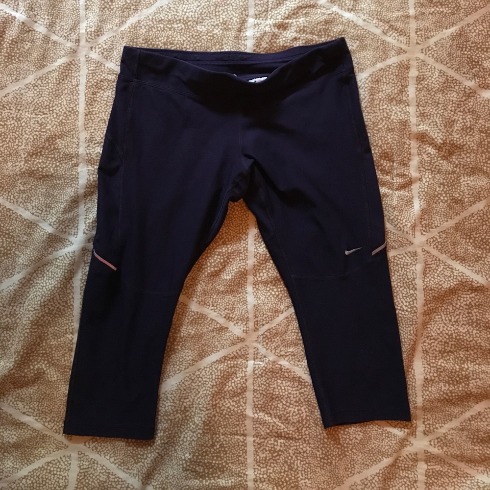 Plum colored Nike capris