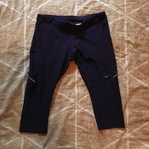 Plum colored Nike capris