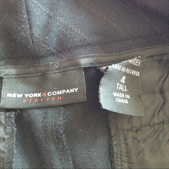 OLD MONEY VIBE NEW YORK & CO BLACK DRESS PILAZZIO PANTS, 4 TALL - Picture 3 of 5