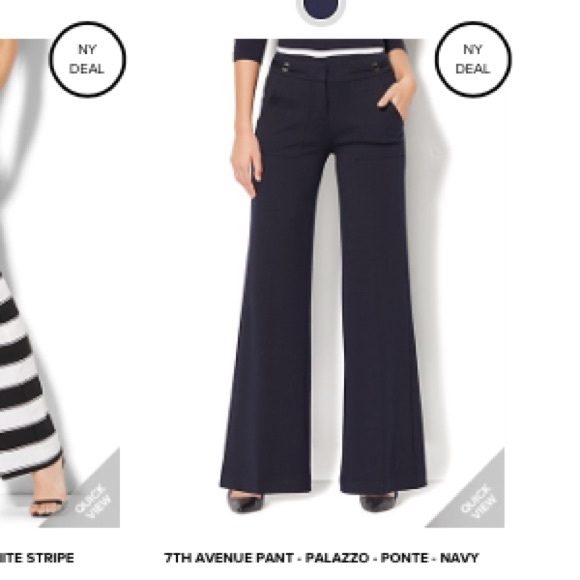 OLD MONEY VIBE NEW YORK & CO BLACK DRESS PILAZZIO PANTS, 4 TALL - Picture 4 of 5