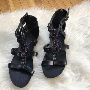 Blowfish black strappy sandals