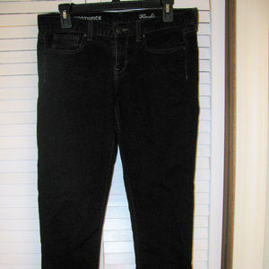 J CREW Black Toothpick Ankle Jeans Size 30