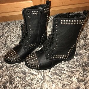 NWOT NEVER WORN Studded Combat Boots