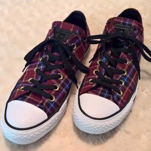 Plaid Converse Like New!