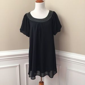 Black dress with silver neck detailing size small