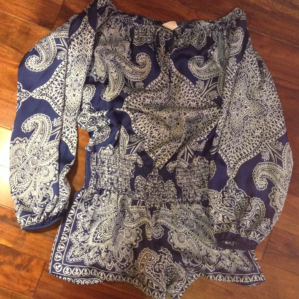 Satiny Patterned Romper