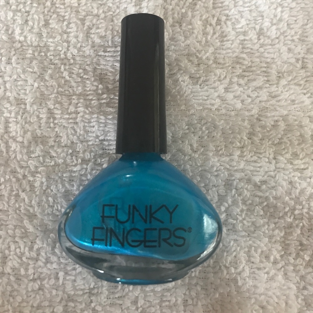 Blue nail polish!