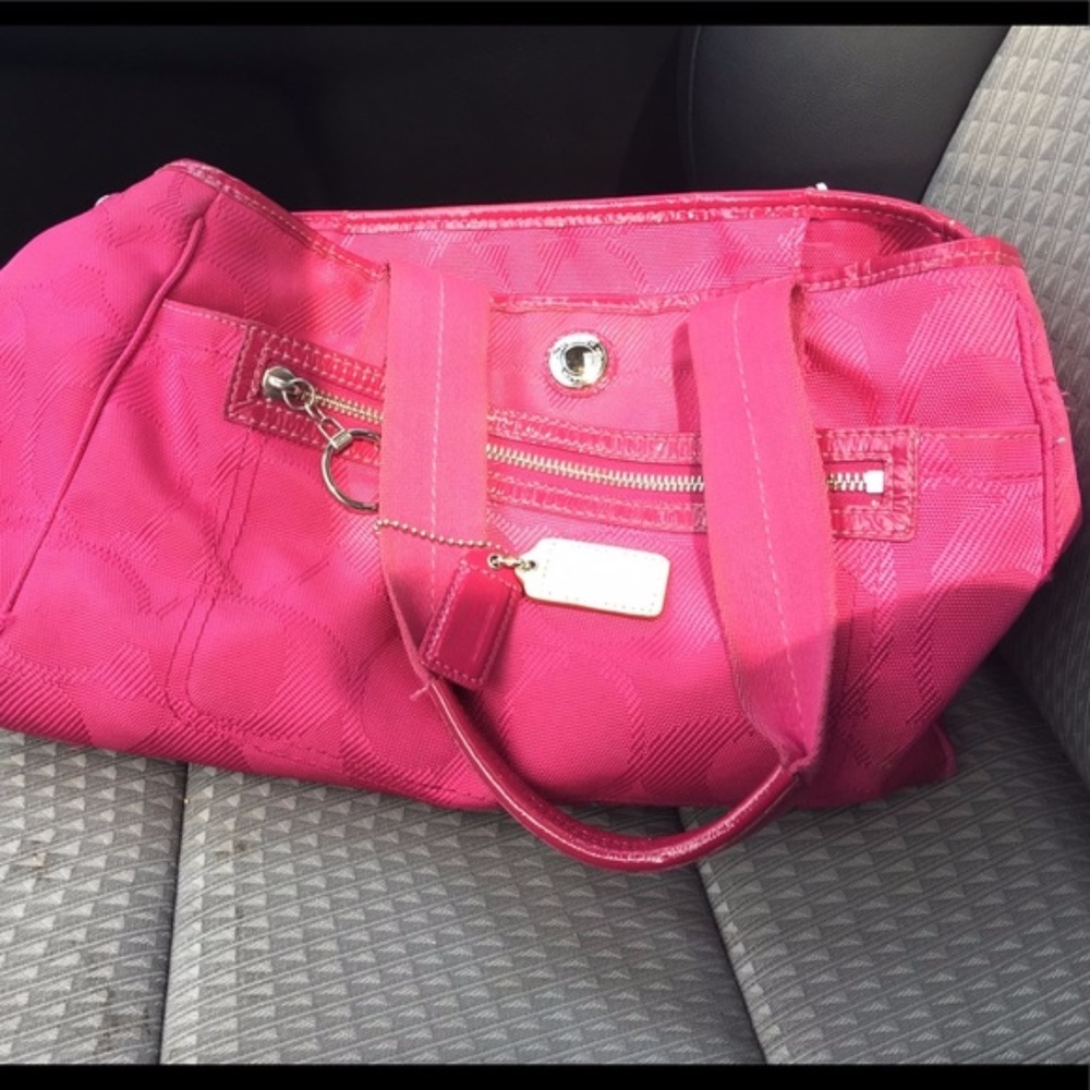 Hot pink authentic coach bag