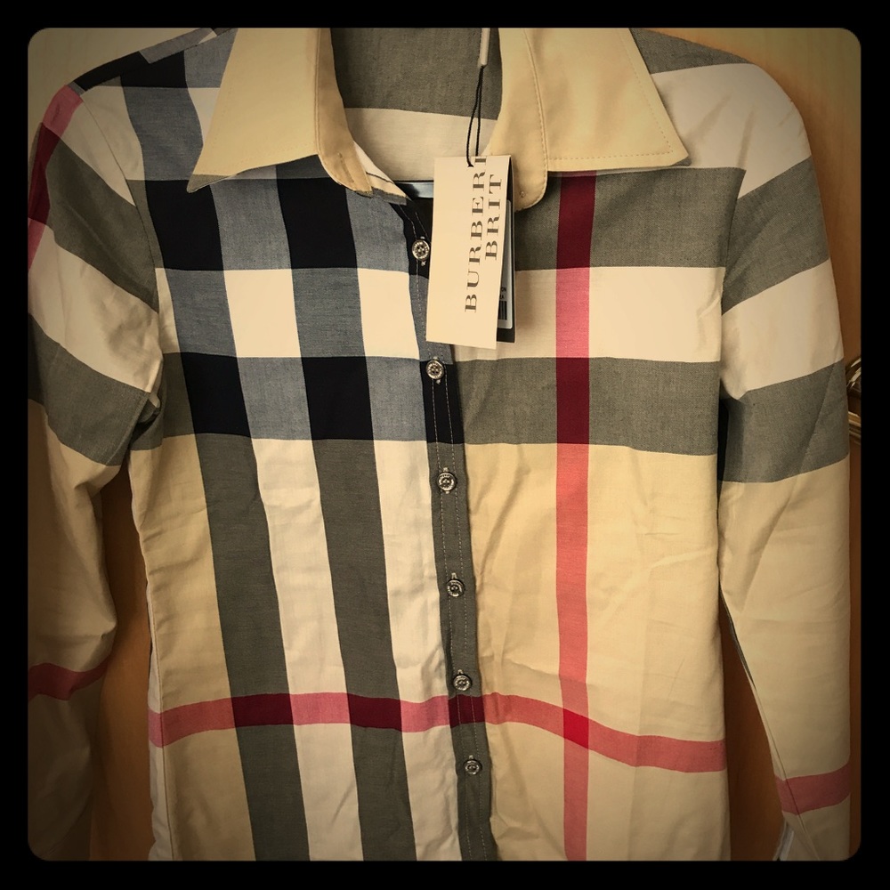 New Burberry Cotton  shirt  medium size