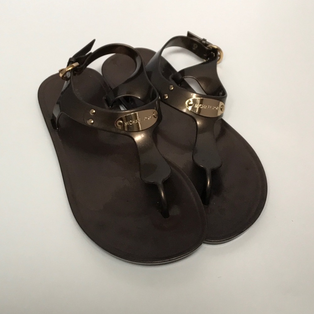 Brown Michael Kors Jelly Flops sz 7