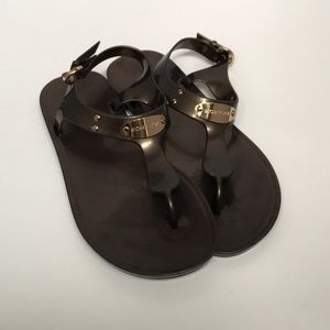 Brown Michael Kors Jelly Flops sz 7