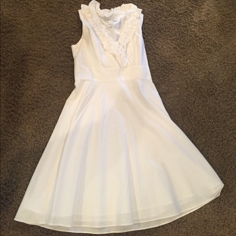 White House Black Market White Linen Dress