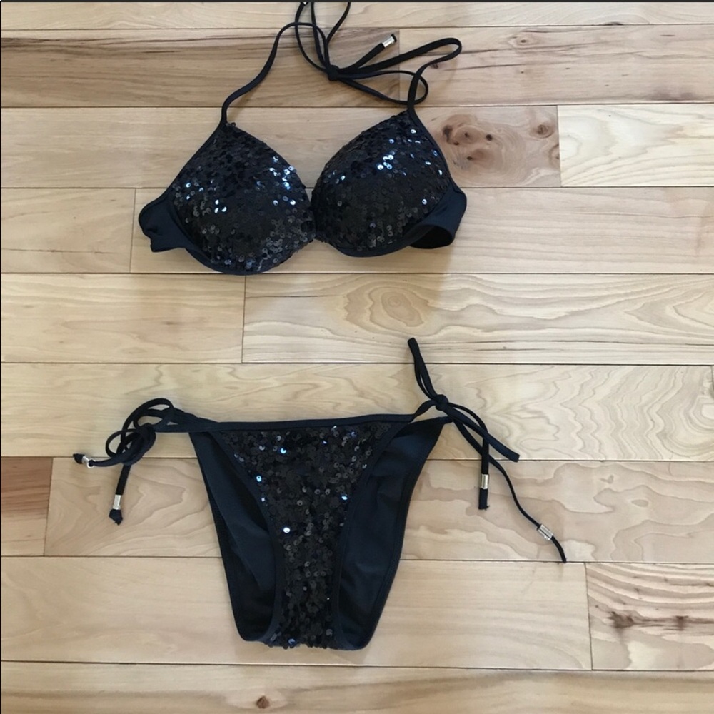 Victory Secret PINK Sequin 2 piece Bikini XS