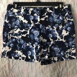 Blue Floral Shorts