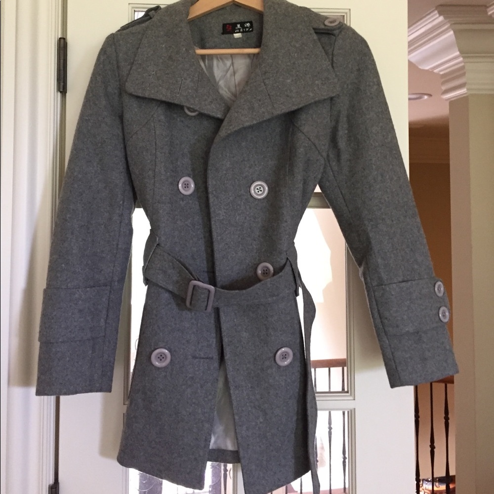 Dark grey wool coat