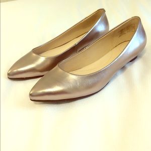 Lands End Leather Mini Wedges