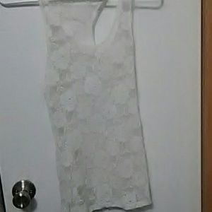 White lace tank top