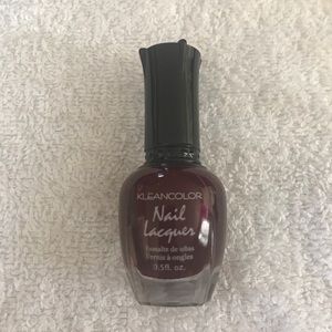 Dark red nail polish!