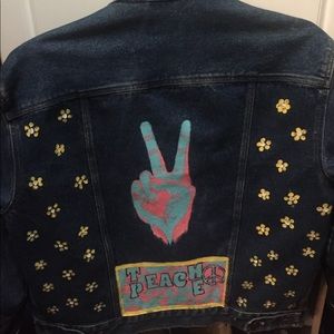 hand painted Calvin kelin jacket