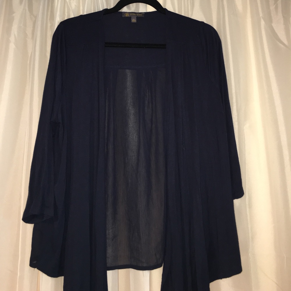 Navy open cardigan XL