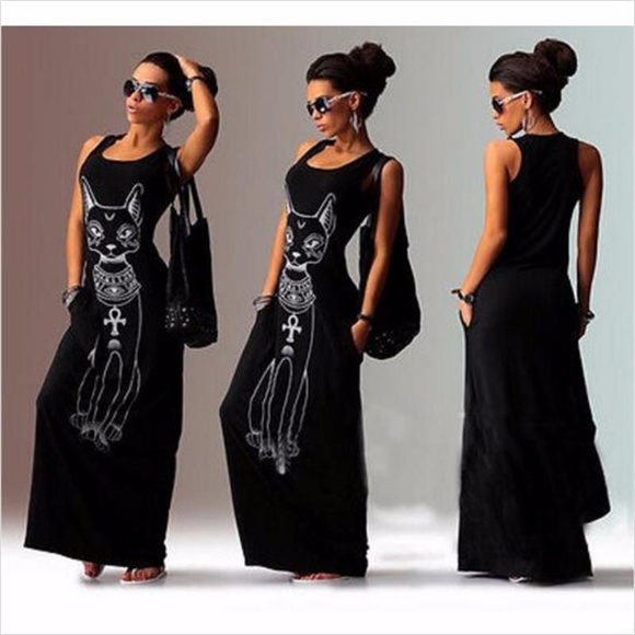 Dresses Egyptian Cat Maxi Dress Poshmark