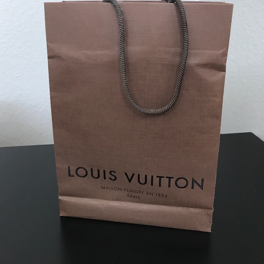 Louis Vuitton box and shopping bag