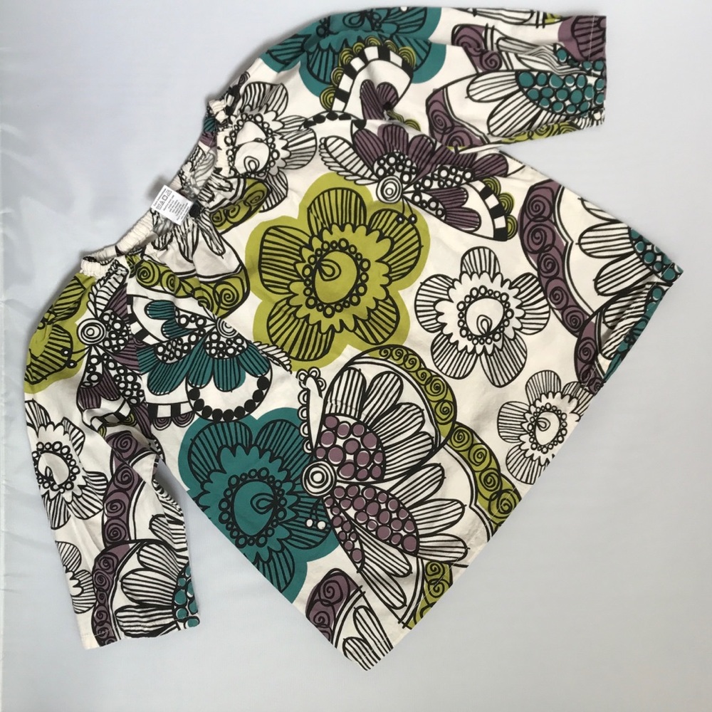 Tea Collection Girls Top - Floral Design sz 4