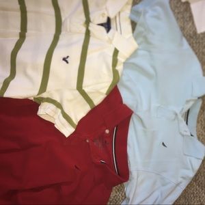 3 Men's Small Polos, 2 Náutica 1 American Eagle