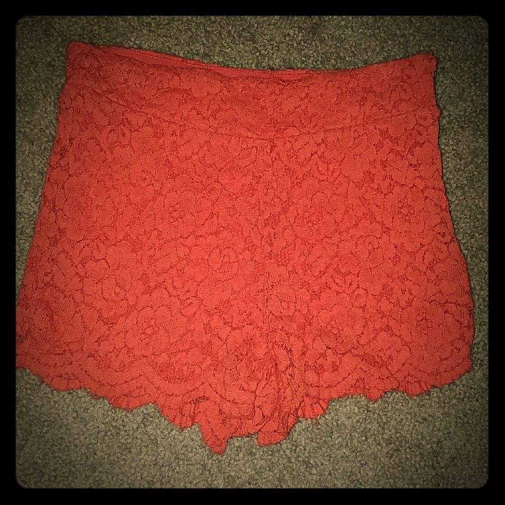Free People Lace High Waist Shorts
