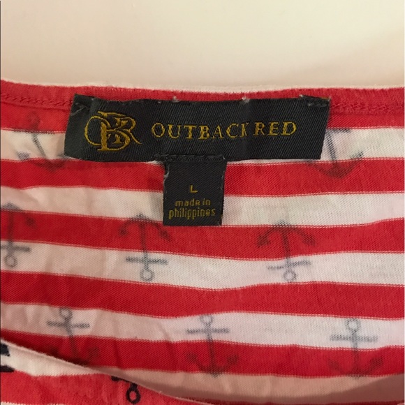 Limited Top - Red and White striped with anchors - Picture 2 of 2