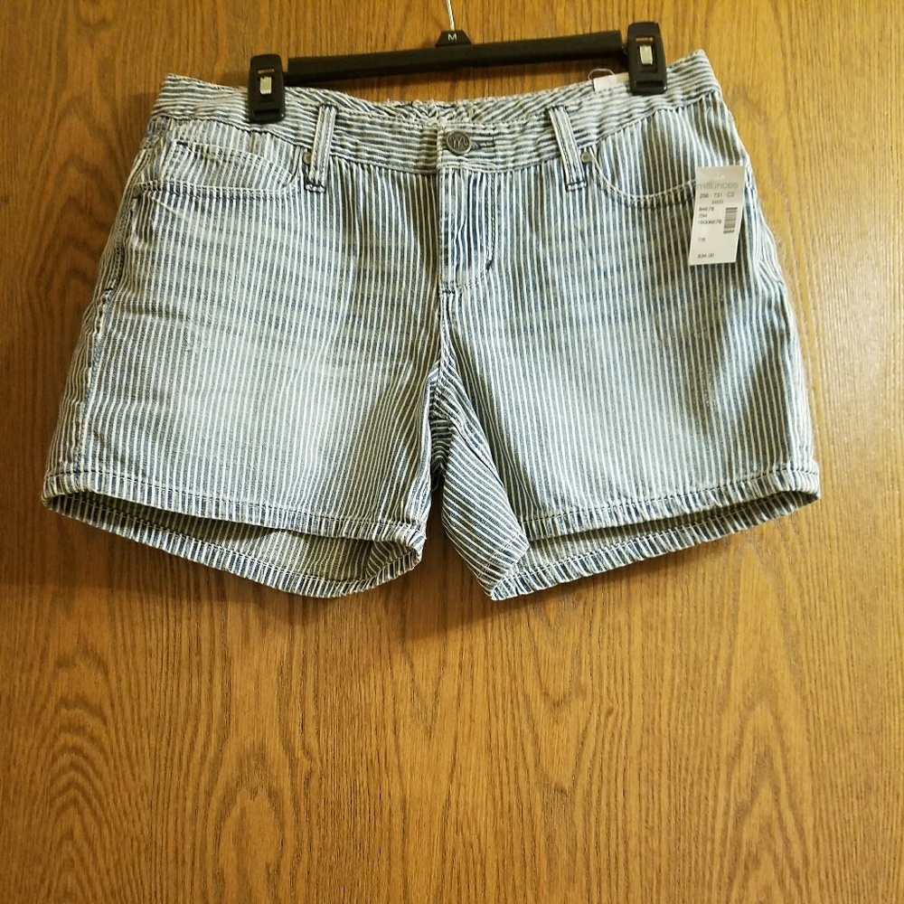 Maurices Pinstripe Denim Shorts