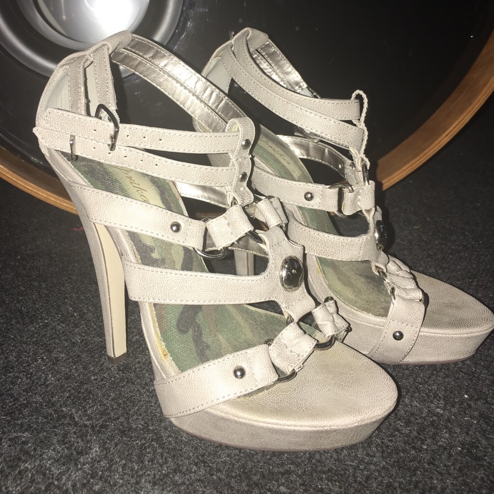 Paprika strappy high heels.