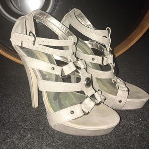 Paprika strappy high heels.
