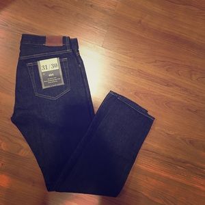 Brand new J. Crew 484 jeans, dark resin rinse