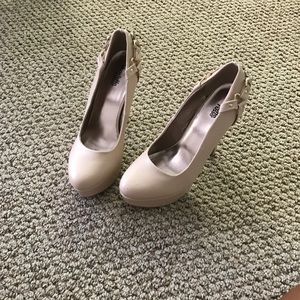 Platform Beige Heels