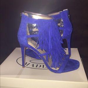 Fringly Blue Suede