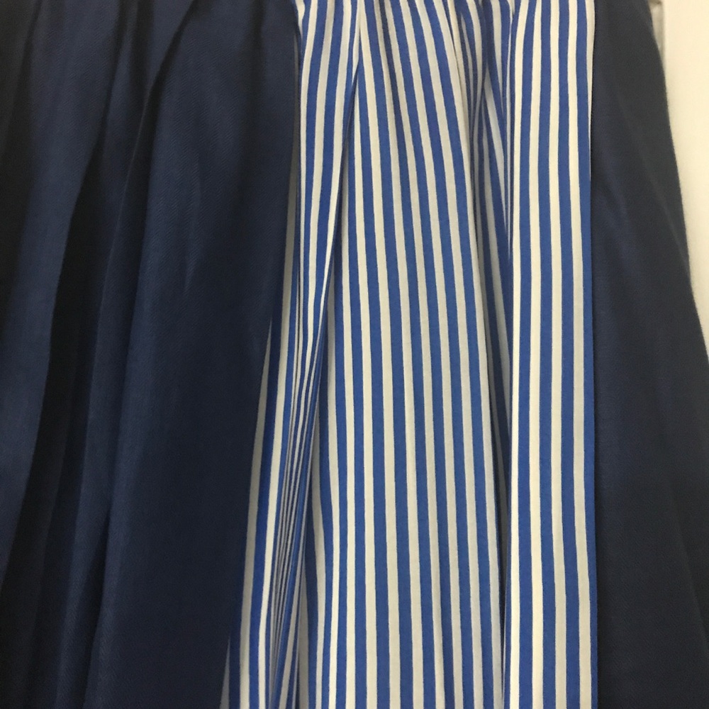 j.crew collection • stripe mix pleated midi skirt - Picture 4 of 6